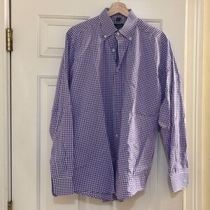 Classic Purple Checkered Men's Shirt